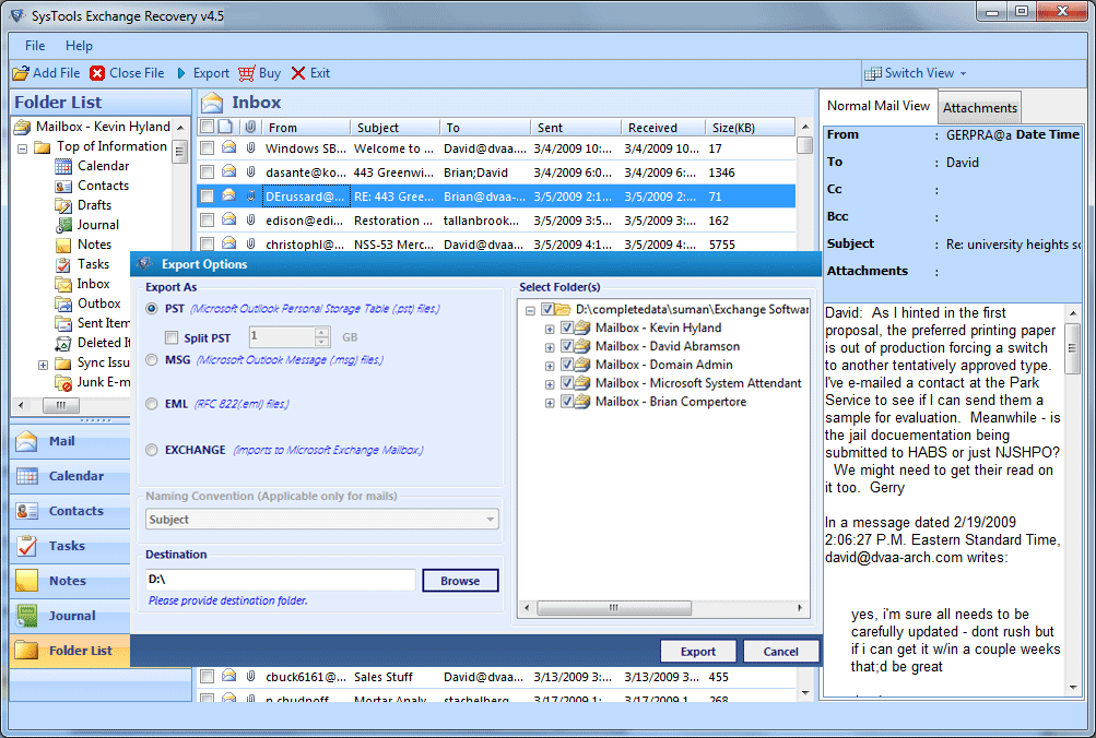 Exchange 2003 EDB to Exchange 2010 4.5