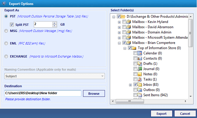 convert edb to pst