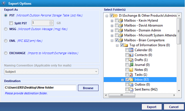 convert edb to pst